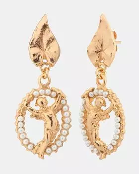 Серьги с искусственным жемчугом