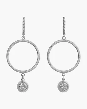 Серьги с крупным фианитом