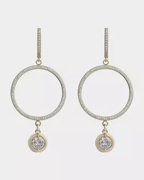 Серьги с крупным фианитом