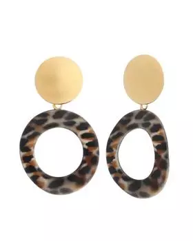Серьги с леопардовым принтом