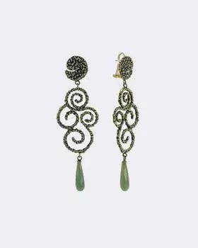 Серьги Soffio с авантюрином