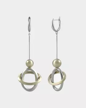 Серьги в виде переплетенных колец