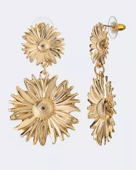 Серьги в форме цветов