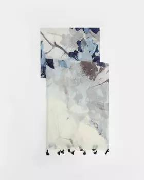 Шарф, р. 180х90, цвет Бело-синий