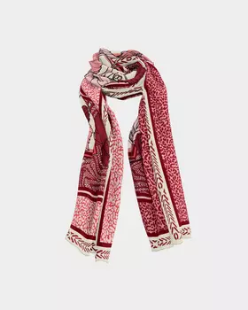 Шарф с комбинированным принтом