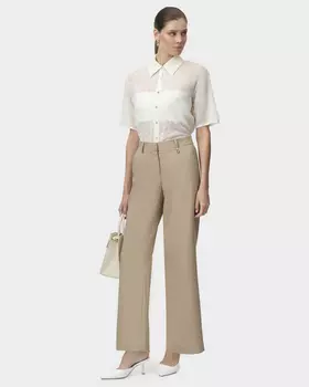 Широкие брюки из прочного смесового материала