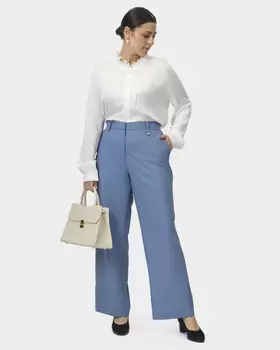 Широкие брюки из прочного смесового материала