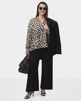 Широкие брюки с эластичным поясом