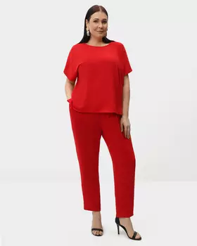 Широкие брюки с эластичным поясом