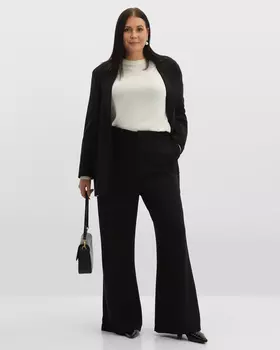 Широкие брюки с высокой посадкой