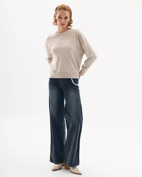 Широкие джинсы прямого кроя