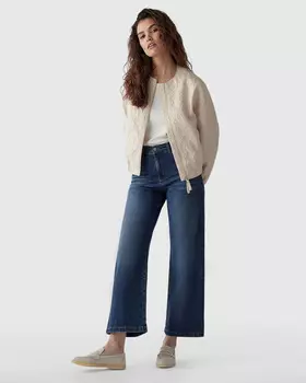 Широкие джинсы с высокой посадкой