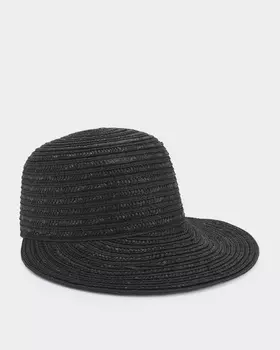 Шляпа из бумажной соломы с увеличенным козырьком