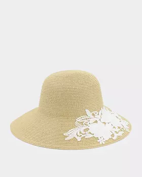 Шляпа с цветочным декором регулируемая по размеру