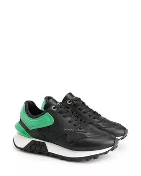 Сникеры, р. 38, цвет Черный/зеленый