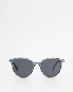 Солнцезащитные очки, Голубой с чехлом в комплекте, р. Безразмера, цвет Без цвета