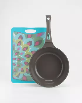 Сотейник Glamour, 24 см и разделочная доска в подарок