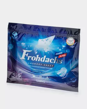 Средство для стирки в листах Double Action, 15 листов