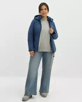 Стеганая куртка со съемным капюшоном