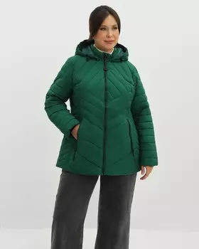 Стеганая куртка со съемным капюшоном