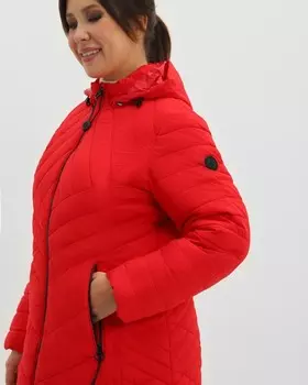 Стеганая куртка со съемным капюшоном