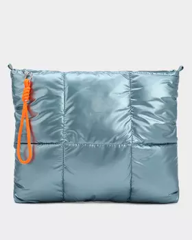 Стеганая сумка из нейлона на молнии со съемным цветным шнурком