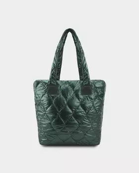 Стеганая сумка-тоут из нейлона на молнии