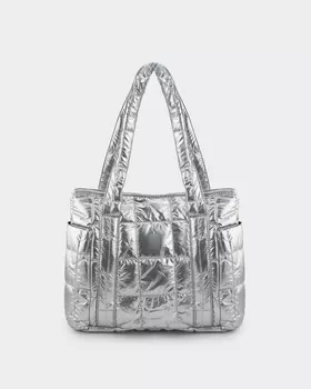 Стеганая сумка-тоут из нейлона на молнии