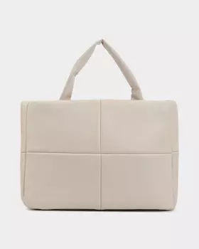 Стеганая сумка-тоут со съемным плечевым ремнем