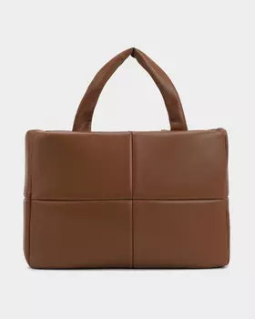 Стеганая сумка-тоут со съемным плечевым ремнем