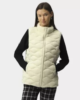 Стеганый жилет с воротником-стойкой и боковыми карманами