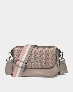 Сумка Anna со съемным плечевым ремнем и фактурным узором «елочка»