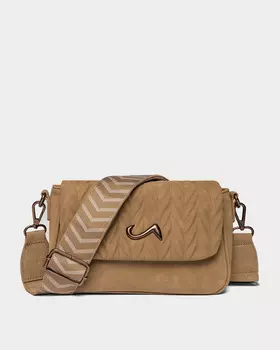 Сумка Anna со съемным плечевым ремнем и фактурным узором «елочка»