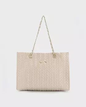 Сумка из экокожи с имитацией плетения