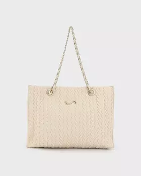 Сумка из экокожи с имитацией плетения