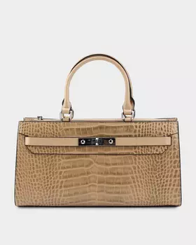 Сумка из натуральной кожи с фактурой под крокодила
