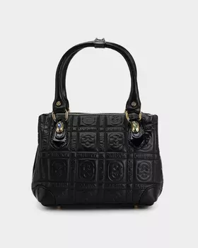 Сумка из натуральной кожи с фирменной стежкой бренда