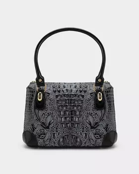 Сумка из натуральной кожи с тиснением