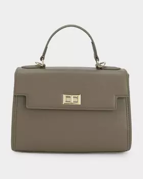 Сумка из натуральной кожи с выделкой под сафьяно