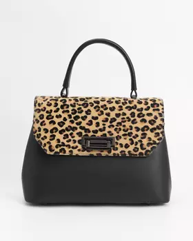 Сумка, р. единыйразмер, цвет Черный лео