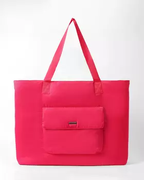 Сумка объемная с накладным карманом