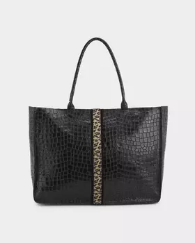 Сумка с тиснением под кожу рептилии