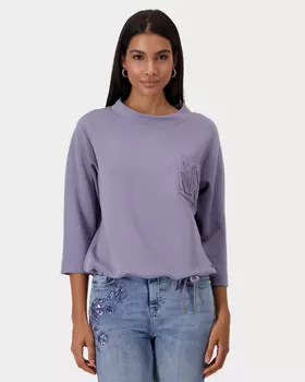 Свитшот из трикотажа на основе модала с регулируемой кулиской