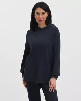 Свитшот прямого кроя с капюшоном