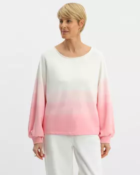 свитшот, р. 48, цвет Белый/розовый