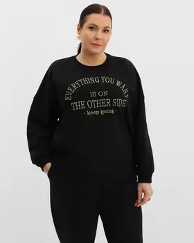 Хлопковый свитшот с вышивкой