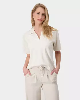 Свитшот с короткими рукавами и отложным воротником