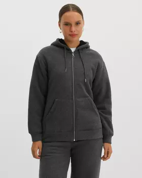 Свитшот свободного кроя с капюшоном