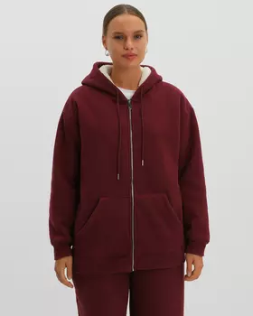 Свитшот свободного кроя с капюшоном