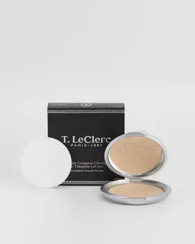 T.LeClerc Компактная пудра для лица, тон 10 беж, 10 г, р. Безразмера, цвет Без цвета
